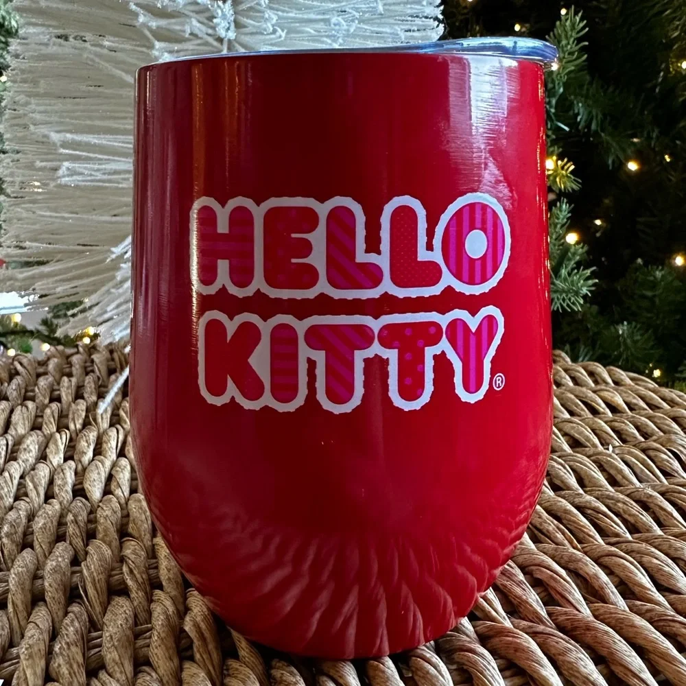 Hello kitty Christmas Holiday red wine sip cup gift Collectible - Picture 4 of 5